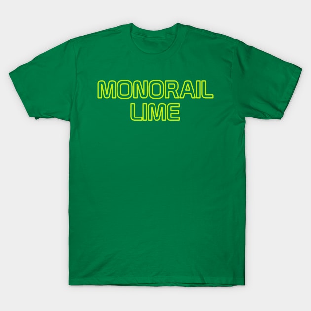 Monorail Lime T-Shirt by Tomorrowland Arcade